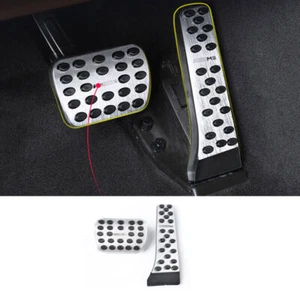 Brake & Gas Pedal Accelerator Pad Cover For Benz S-Class 2021-22 Silver Aluminum - Picture 1 of 7