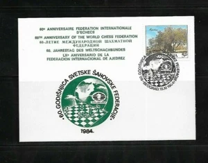 YUGOSLAVIA 1984 CHESS POSTAL CARD STATIONERY - Picture 1 of 2