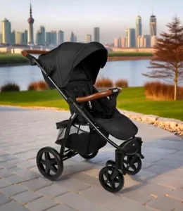 Pushchair Abenti Arezzo Pram Stroller Buggy Footmuff Rain Cover Baby Compact - Picture 1 of 13