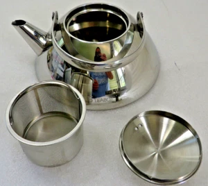 Pyramid Stainless Steel 1L Tea Kettle with Infuser By Teabox EUC Nice! - Picture 1 of 10