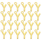 Letter Charm Pendants, 50 Pcs Character Alphabet Pendant, Golden, Y