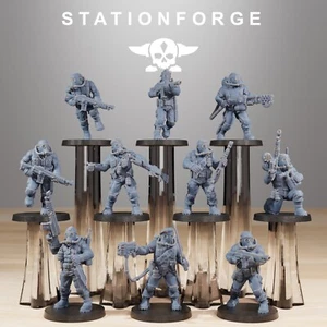 Jungle Fighters - GrimGuard Stationforge - Set De 10 Figuras - 28mm Tabletop - Imagen 1 de 8