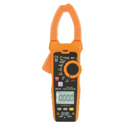 PM2128 TRMS Clamp Meter Digital AC DC Multimeter Temp DC 200μA  LowZ VFD Tester - Image 1 of 4