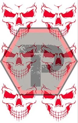 Nightmare Skeleton 3 inch Stencil, 7x11", High Bake Vinyl Stencil - Cerakote - Image 1 of 3