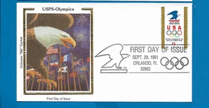 Scott 2539 Eagle anf Olympic Rings Sep 29, 1991  Colorano  FDC BOXA - Picture 1 of 1