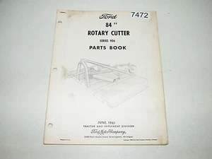 Ford 84" Rotary Cutter Series 906 Parts Catalog June 1961 PA-8480 - Picture 1 of 6