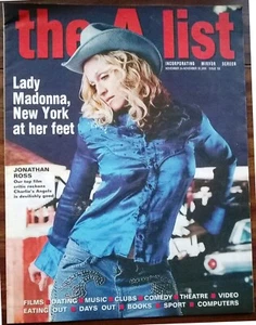 MADONNA on Cover and Within THE A LIST Magazine, November 2000. Free UK p&p - Imagen 1 de 2