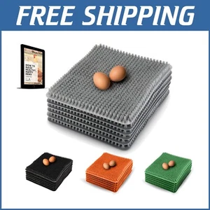 Breathable Waterproof Chicken Coop Nesting Pads - 6 Gray Liners for Clean Eggs - Picture 1 of 8