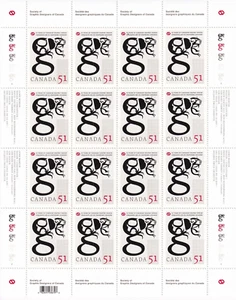 2006 #2167 "Society Of Graphic Designers " Inscription Pane of 16 MNH VF - Bild 1 von 1