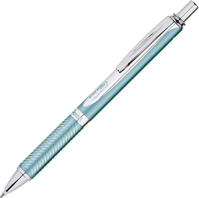 Pluma de tinta de gel Pentel EnerGel Alloy RT Premium, (0,7 mm), barril de aguamarina, negra Foto 1 de 4