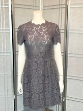 Valentino Lace Mini Dress in Steel Blue Lavender