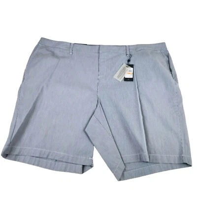 Tommy Hilfiger 女式好莱坞短裤加大码 24W 蓝色细条纹 69 美元全新全新带标签 — 第 1/4 张图片