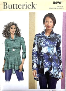 Prendas para el torso Butterick Pattern B6961 Misses tejido capucha cuello con variaciones tallas: 12 - 20 - Imagen 1 de 2