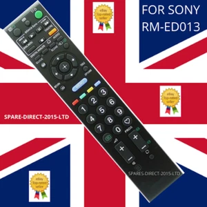 For Sony RM-ED013 Replacement Remote Control for Sony BRAVIA TV ** Uk Stock ** - Picture 1 of 4