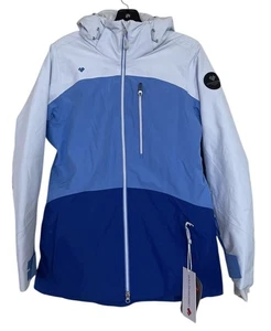 Abrigo Chaqueta Obermeyer Mujer Talla 4 Azul Esquí Snowboard Nieve Con Capucha Primera Silla - Imagen 1 de 11