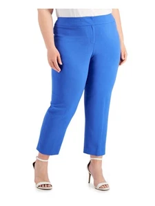 KASPER Womens Blue Wear To Work Cropped Pants Plus 22W - Picture 1 of 2