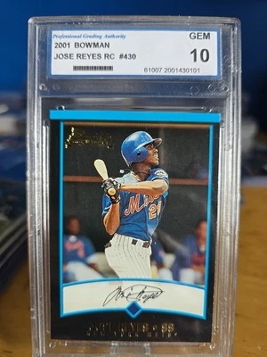 2001 Jose Reyes Rookie PGA GEM 10 New York Mets - Image 1 of 2