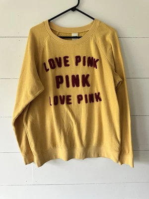 Толстовка VS розовая желтая с розовыми буквами размер большой - Изображение 1 из 4