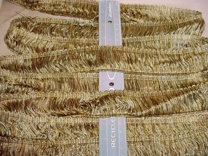 10Y BRUNSCHWIG ET FILS E3079FC SAGE DIJON BRONZE FRINGE BRUSH UPHOLSTERY TRIM - Picture 1 of 3