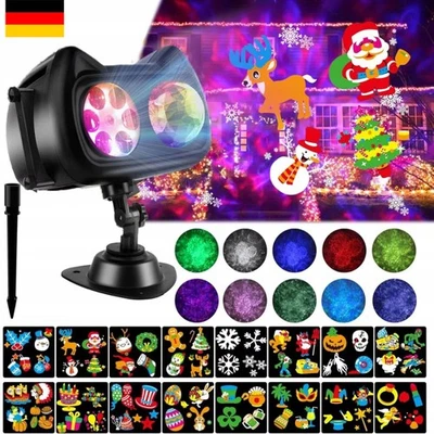 Projektor Weihnachten Sternenhimmel LED Laser Außen Wand Strahler Deko Garten - Bild 1 von 4