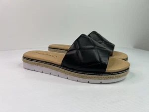 GINO Ventori Drumroll black leather Slide - Size 41 - Picture 1 of 8