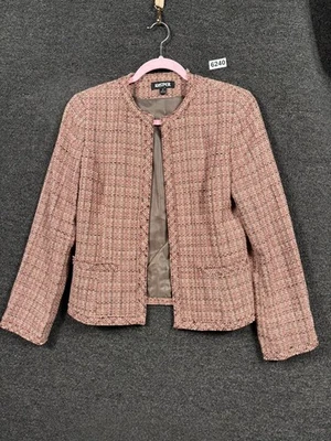 Kasper Blazer Jacket Womens Size 6 Multicolor Tweed Front Pockets Casual Career - Image 1 of 4