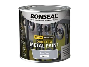 Ronseal - Cat Langsung ke Logam Kelabu Kilat 250ml - Picture 1 of 1