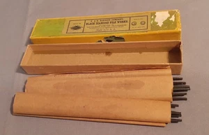 Box Of 11 Nicholson 5" Extra Slim Taper Triangular File Black Diamond Barnett - Picture 1 of 12