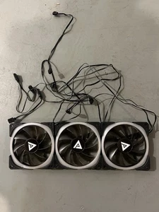3 Black rgb fans for pc - Picture 1 of 3