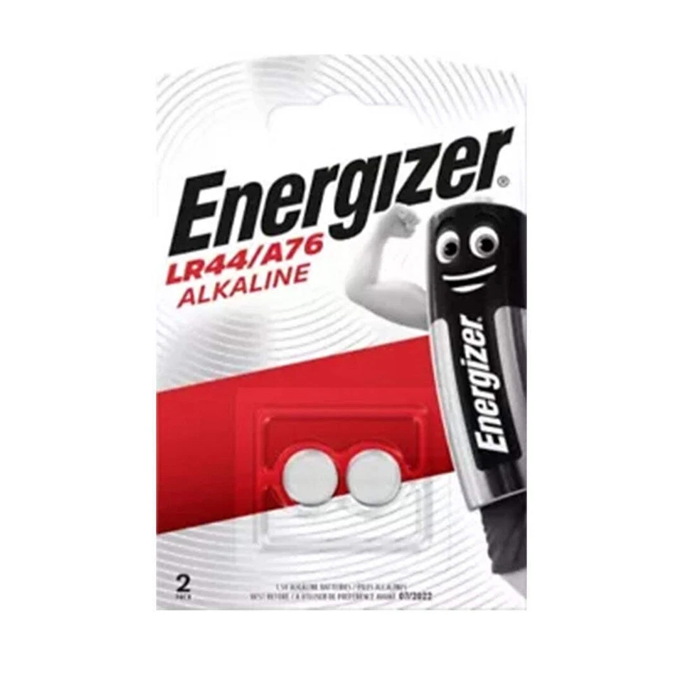2 Energizer Alkaline Batteries LR44 A76 1.5V G13 AG13 New - Image 1 of 1