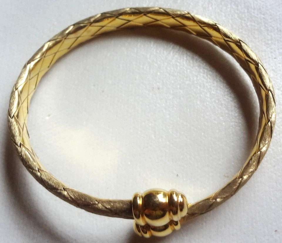 Brazalete vintage VERONESE DORADO sobre PLATA ESTERLINA BRAZALETE PULSERA - ITALIA - ¡BONITO! Foto 1 de 4