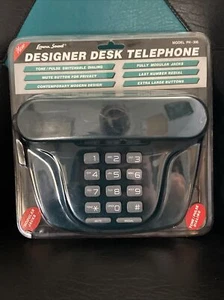 Vintage 1990's Lenoxx Sound Designer Desk Telephone PH-306 New Sealed Dark Green - Picture 1 of 6