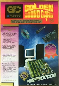 ISA PC Karta dźwiękowa TOPTEK Golden Sound Card Pro II YAMAHA 7128 Stereo Adlib - NOWA - Zdjęcie 1 z 5