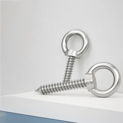 MARKENLOS Acero inoxidable V2A A2 madera rosca perno de ojo tornillo de anillo tornillo de gancho tornillo de ojal