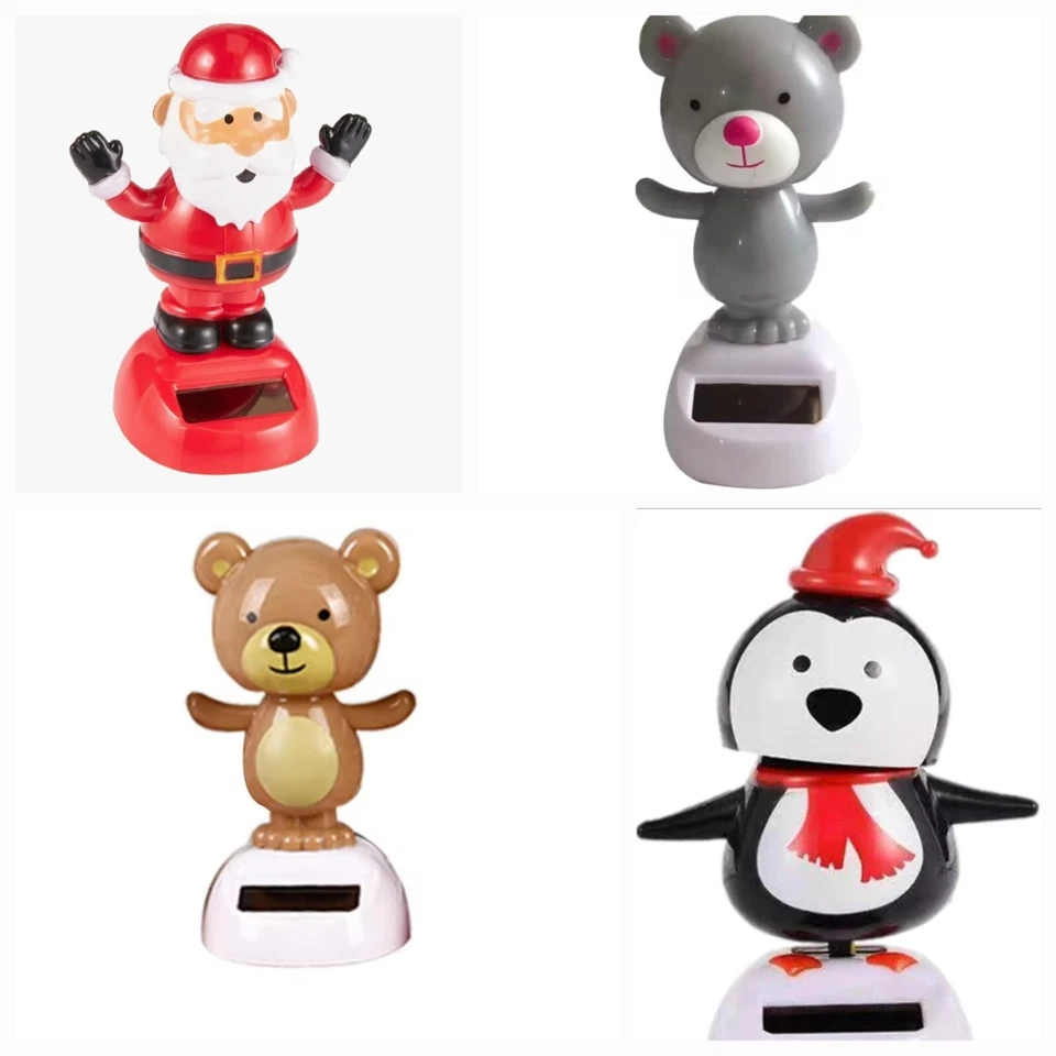 Solar Dancer KFZ Wackel Figur Bär, Weihnachtsmann, Pinguin - Bild 1 von 1