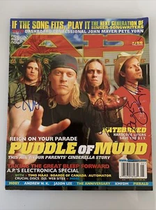 ROCK MUSIC BAND PUDDLE OF MUDD SIGNED AUTOGRAPHED X3 AP MAGAZINE COVER - Picture 1 of 1