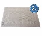 2 X Bath Mat Shower Mat 50x70 CM Grey 100% Cotton Griechenbordre &