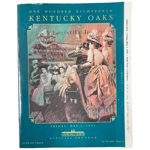 Kentucky Oaks Program Churchill Downs 1992 pura sangre carreras de caballos hembras - Imagen 1 de 4