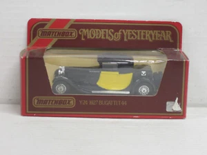 Bugatti T 44 in schwarz/gelb Box Matchbox Models of Yesteryear Y-24 1:43 alt - Bild 1 von 6