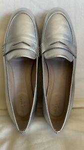 Cole Haan Women's Shoes Silver Slip on Loafers 10 W21631 Grand 360