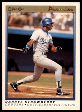 1991 O-Pee-Chee Premier Darryl Strawberry Los Angeles Dodgers #117