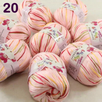 Venta Nuevo 8 BolasX50gr Cachemira Seda Lana Tejido a Mano Mantones Hilo de Ganchillo Foto 1 de 4