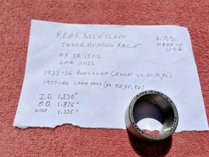 1933-1936 Chevrolet MASTER NOS Rear Axle Bearing Inner Race #IR1502 (#111122) - Picture 1 of 7