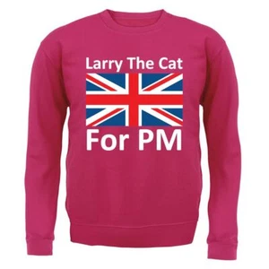 Larry The Cat For PM - Kids Hoodie / Sweater - Prime Minister Election Funny - Picture 1 of 20