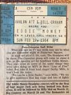 Eddie Money - Ticket Stub 1984 - SoCal - Headpins - with news articles RARE!!