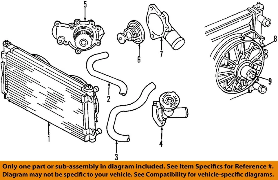 CHRYSLER OEM 95-00 Breeze,Cirrus,Stratus Cooling Cooling Fan-Motor 4798894 - Image 1 of 1