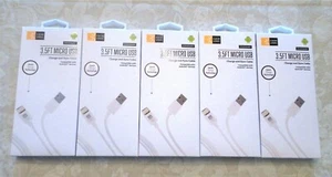 Lot 5 Of Case Logic 3.5 FT Micro USB Charge And Sync Cables Android Devices New - Picture 1 of 4