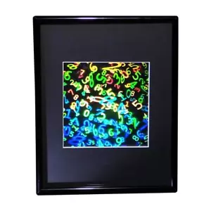 Película de holograma de cubos 3D dentro de cubos enmarcada, coleccionable tipo relieve - Imagen 1 de 7