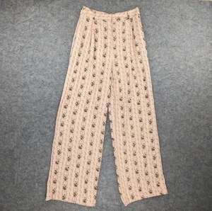 Paul & Joe Sister Helios Pants Womens 36 US 4 Salmon Pink Floral Rayon Trousers - Picture 1 of 10