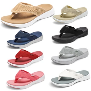 Womens Arch Support Soft Cushion Flip Flops Thong Sandals Slippers Summer Shoes - Picture 1 of 67